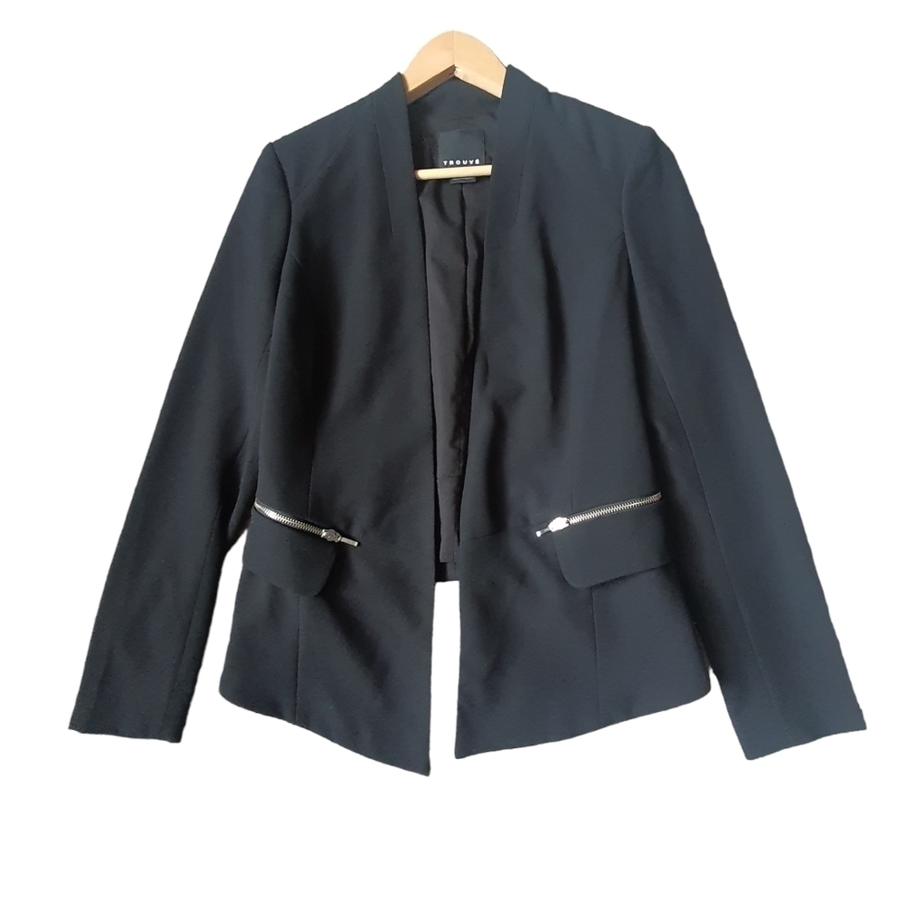 Trouve Blazer Business Casual Black Womens Small